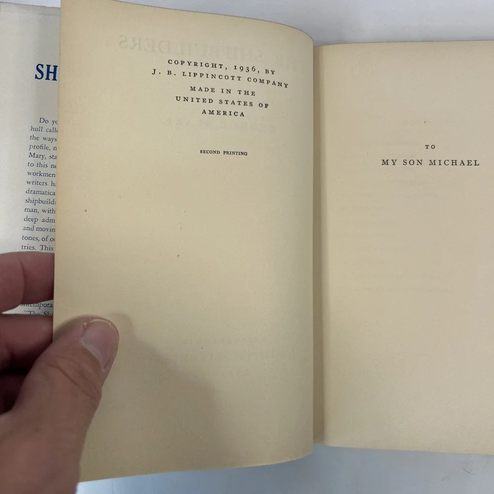 The Shipbuilders A Novel By George Blake 1936 Second Printing Read
